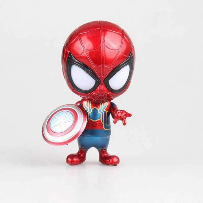 Marvel Мстители супер герой Человек паук мини игрушки вокруг руки модель для бега