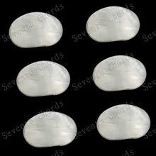 6 шт. белые жемчужные большие овальные Колки для гитары шпиндельные головки сменные кнопки Поворотная кнопка с винтами и наконечниками