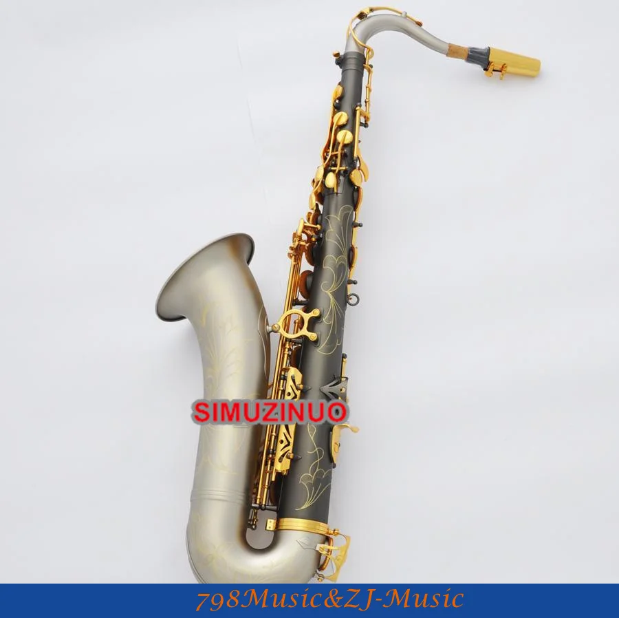 Профессиональный Желтый античный тенор саксофон высокий F # Saxofon Новый