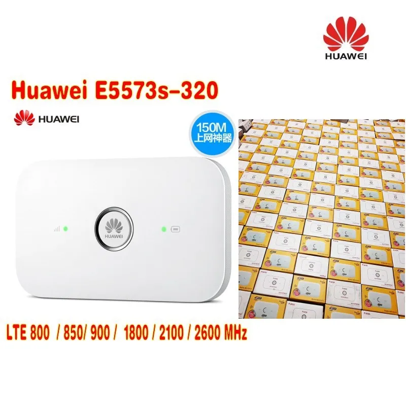 Лот 100 pcsunlocked huawei e5573 4 г lte 4 г Wi-Fi роутера E5573S-320 150 Мбит/с 3 г 4 г беспроводной 4 г LTE fdd диапазона pk e5577 e5372 e5577s