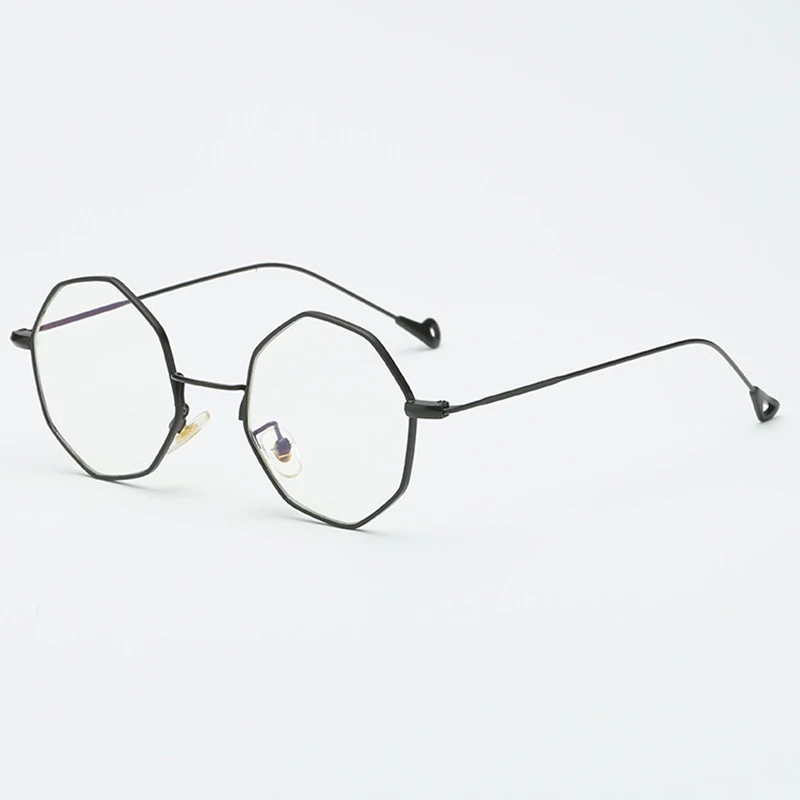 QIFENG анти-синий светильник, очки для женщин и мужчин, очки для компьютерных оптических игр, винтажные очки с прозрачными линзами QF045 - Цвет оправы: QF045 Black