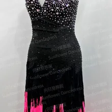 Новинка! Платье для латинских танцев, платье Танго Сальса танец самба, одежда для латинского танца, танцевальное платье ча-ча