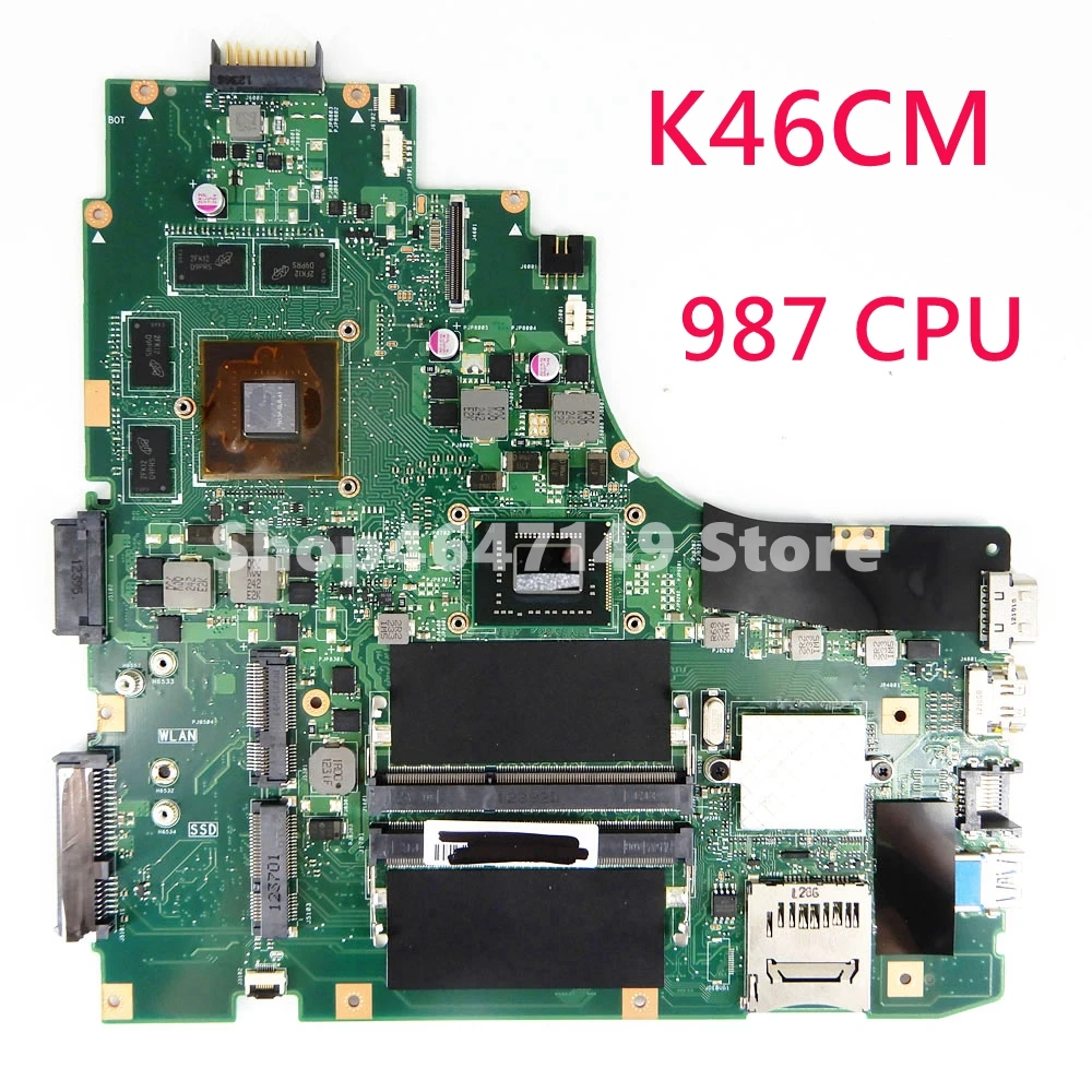 K46CM Motherboard For ASUS K46C S46C A46C K46CB W/ 987 CPU GT635M Mainboard 