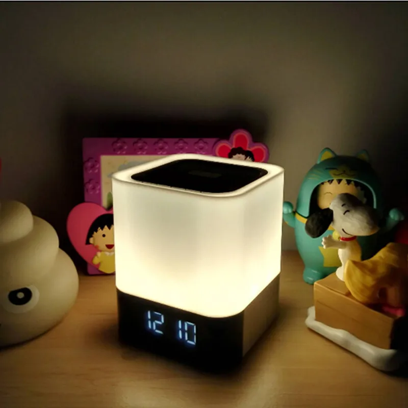 

DY28 Mini Touch LED Portable Bluetooth Wireless Speaker 3D Stereo HI-FI Sound Bass Alarm Clock Calendar TF AUX Loudspeakers