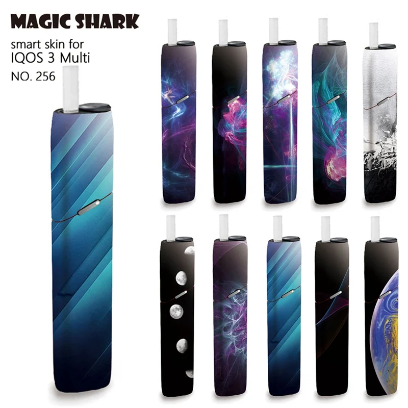 

Fashion Clouds And Smoke Moon Earth Film Sticker Printing Electronic Cigarette Sticker Skin Case Cover For IQOS 3 Multi
