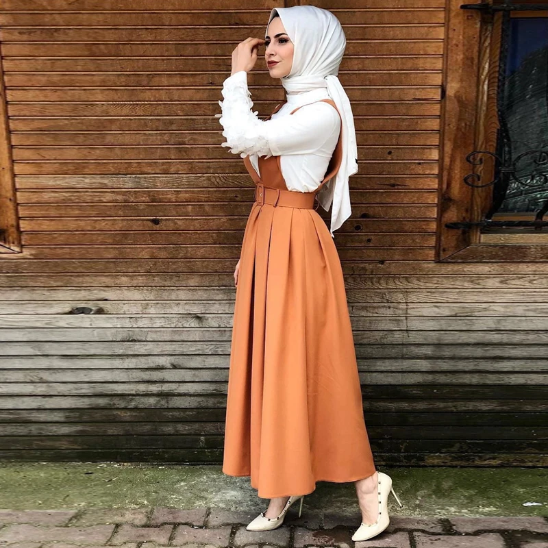 Кафтан Дубай Abaya Турция мусульманское платье на ремешках Женская Caftan Marocain сатер