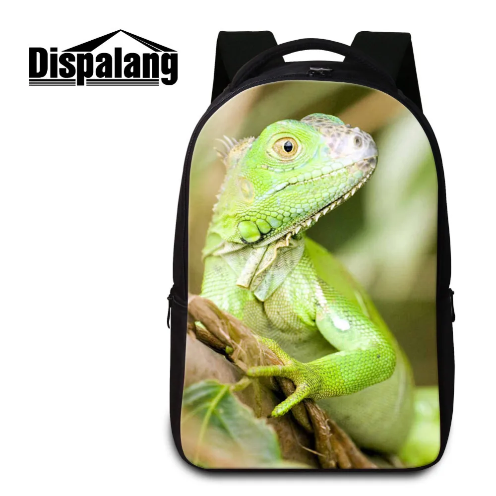 

Dispalang Cool Multifunction Backpack Lizard Print Youth Schoolbags for Teenager Animal Shoulder Bag Women Men Laptop Backpack