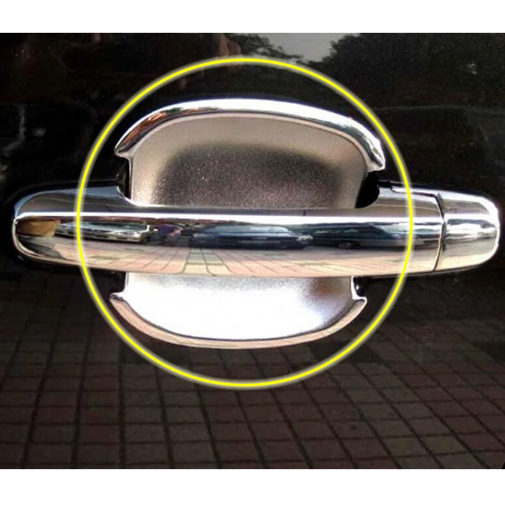 ABS хром 4 шт. дверная ручка чаша подходит для SKODA Octavia Fabia Superb 2002 2003 2004 2005 2006 2007