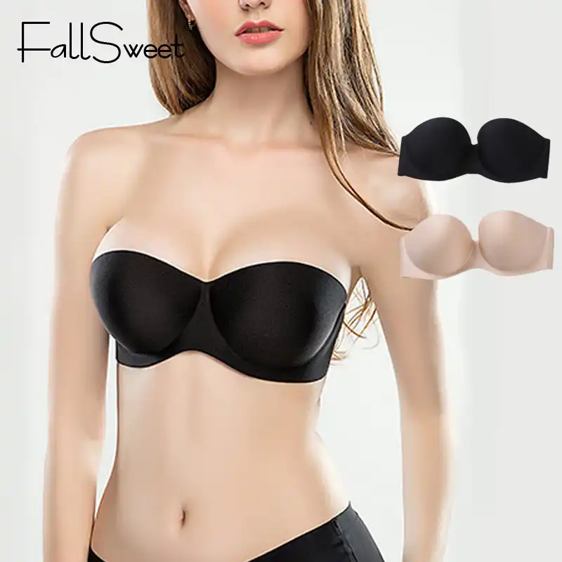 strapless demi push up bra