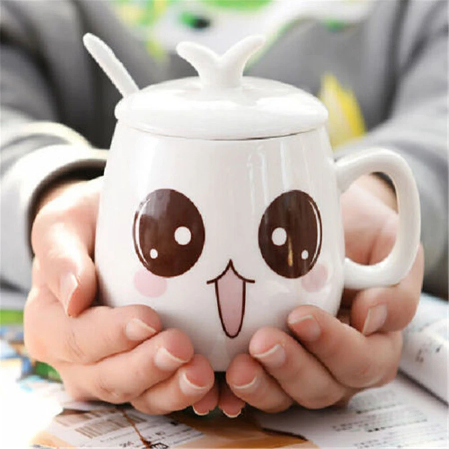 Fd4052新しい大きな目の発現セラミック水カップミルクコーヒーカップマグ1セット3ピース Cup Doll Cup And Saucer Designcup Dispenser Aliexpress
