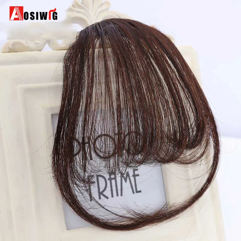 AOSIWIG Short Bangs Synthetic Heat Resistant Fiber Natural Short Fake Hair Bangs Women Hair Pieces AOSIWIG Short Bangs Synthetic Heat Resistant Fiber Natural Short Fake Hair Bangs Women Hair Pieces