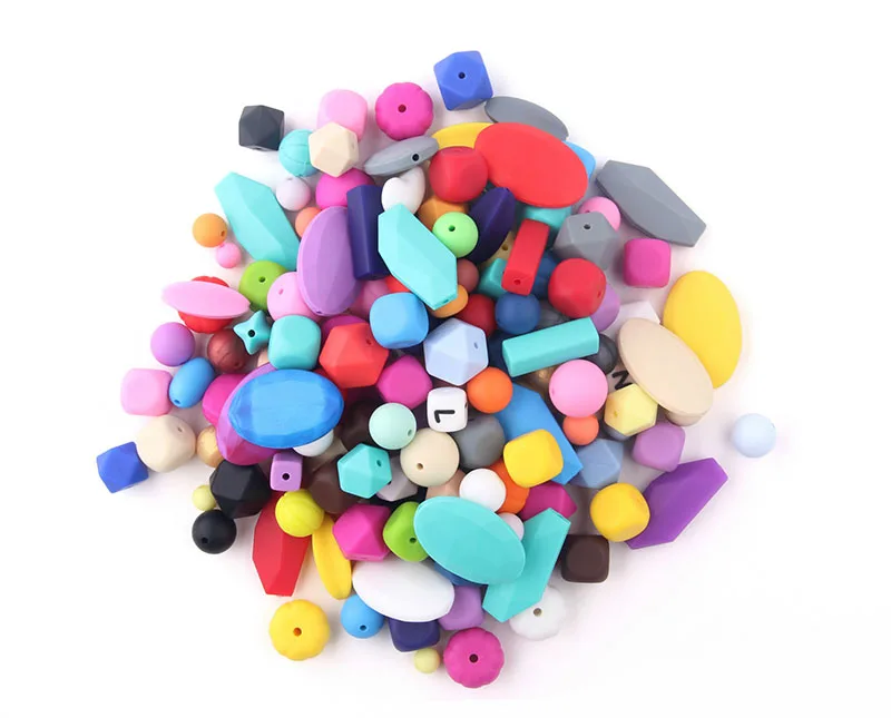 50Pcs Food Silicone Beads Hexagon 17mm Diy Baby Chew Necklace Bpa Free Nursing Jewelry Silicona Bead Teething Infant Toys