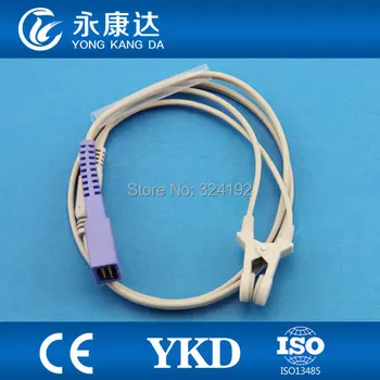 

Free Shipping New 1Pcs 9 pin plug DS-100A Adult Ear Clip Oximax Spo2 Sensor 1m