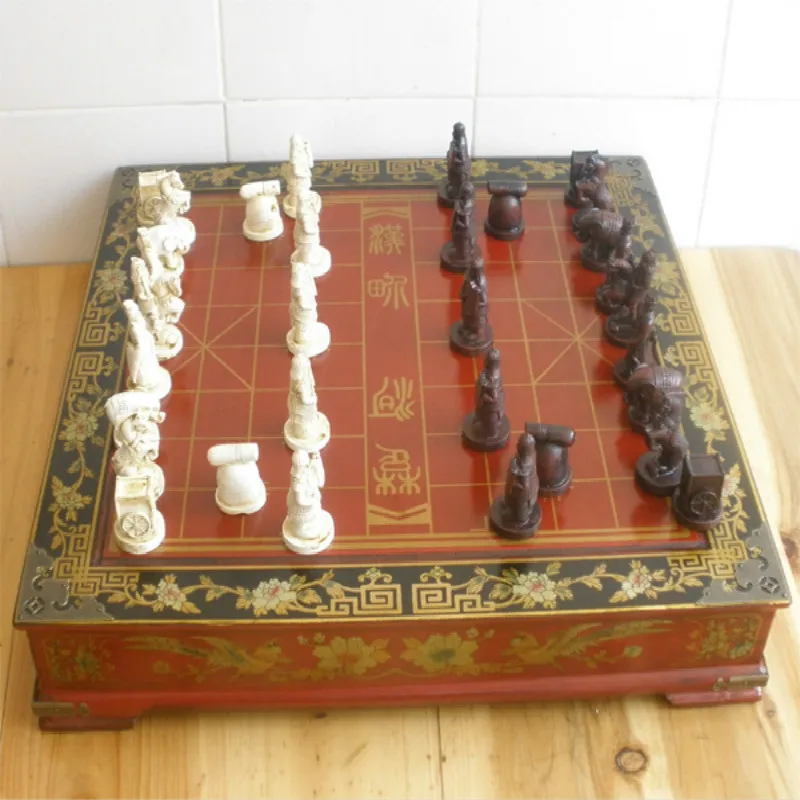 43 5 8 5cm Antique Chinese Chess Set Perspective Queen 43 5 8 5cm Antique Chinese Chess Set