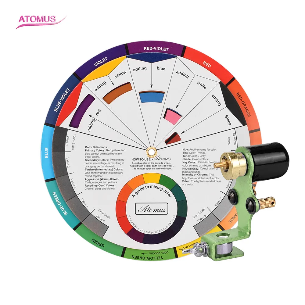 ATOMUS цветной колесный аппарат для тату, лучшие Наборы для тату, набор для тату, набор для татуажа