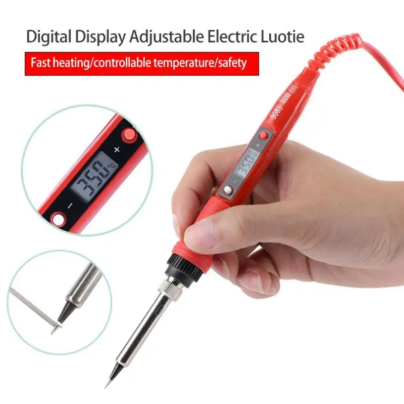 

220V 80W Electric Soldering Iron Rework Station Welding Solder Iron Accessories New Integrated Design Handle Lightweight