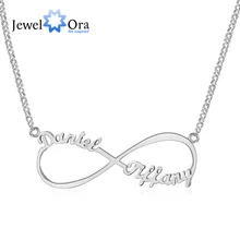 Personalizada Nombre collar Carta Del Personalizar Collar Infinito Endless Love 925 Collares y Colgantes de Plata (JewelOra NE101367)