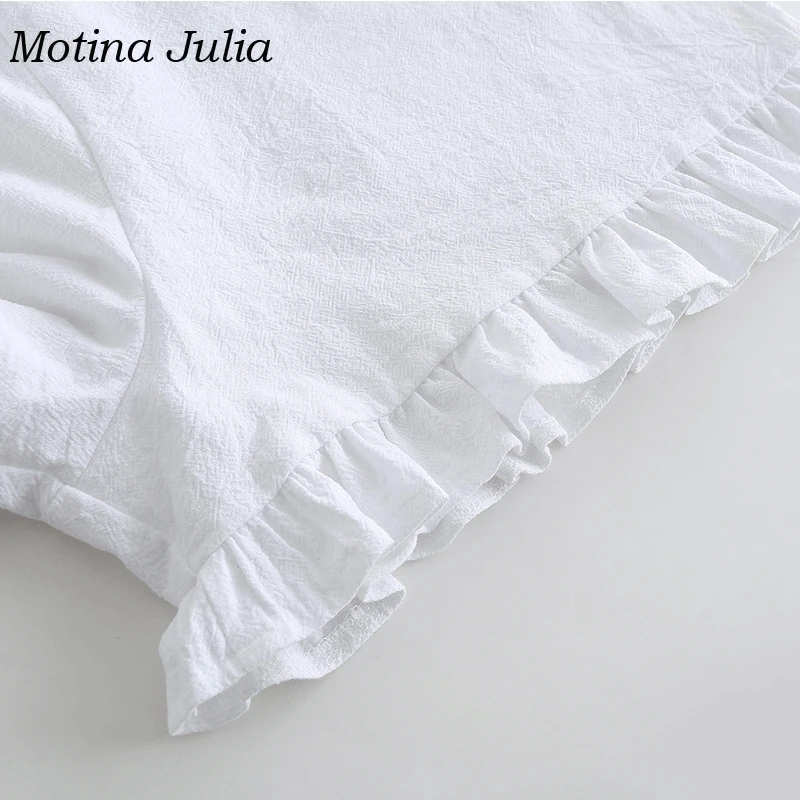 Motina Julia 2019 пляжный хлопковый комбинезон в стиле бохо женский с пуговицами спереди