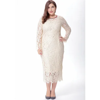 

Spring Summer Women Lace Dress O Neck Long Sleeve Hollow Out Floral Dress Sexy Slim Bodycon Elegant Club Party Dress