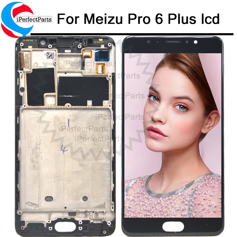 

5.7'' For Meizu pro 6 plus LCD screen display+ Touch panel Digitizer with frame for meizu pro 6 plus white/black Free shipping