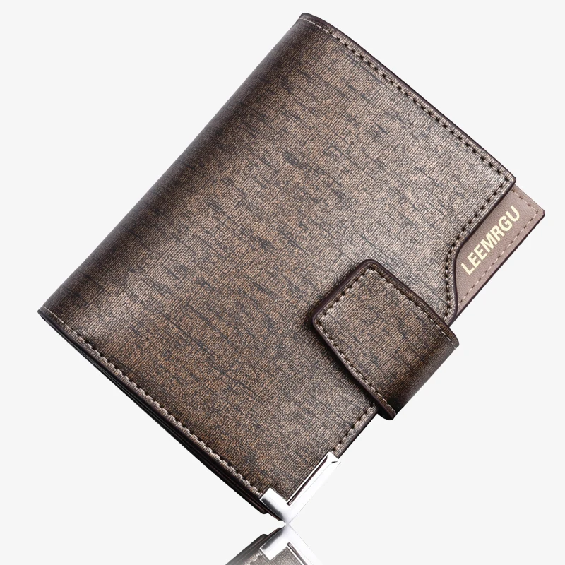 

Casual Men's Leather Wallets Blue Short Male Wallet Small Card Holder Purse for Men Coin Wallet Fashion Hasp Male Clutch Bags