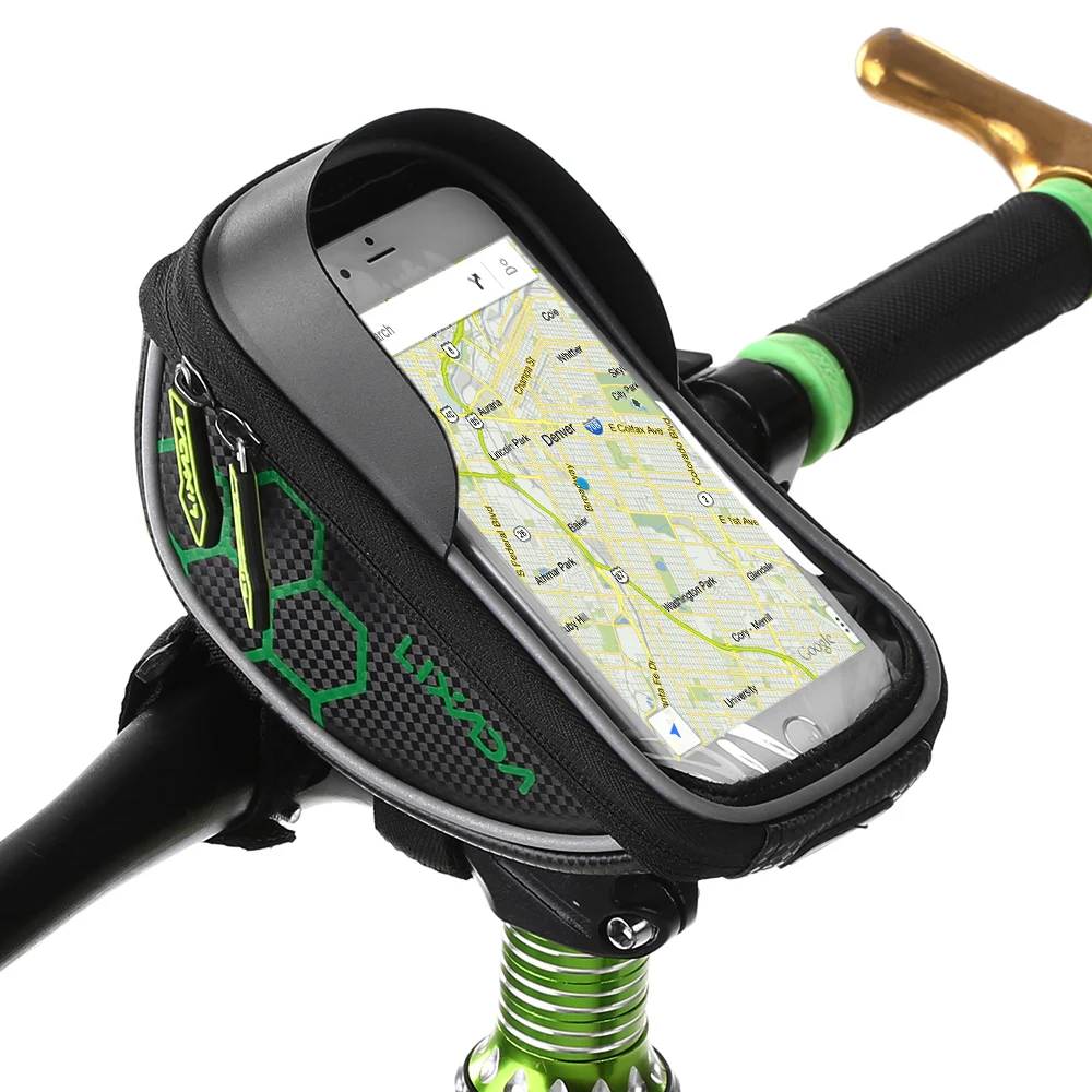 Cheap Lixada Bike Bicycle Bag Top Tube Handlebar Case Touchscreen Cell Phone Mount Holder MTB Road Bike Bicycle Front Frame Bag 8