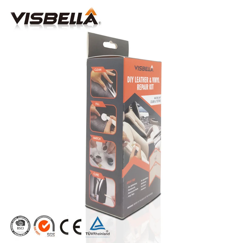 VISBELLA Leather Vinyl Repair Kit Glue Color Paste for Car Repair Hand Tool Sets Seat Clothing Leather Boots Rips fix Crack Cuts