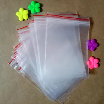 

200pcs 15Types size Transparent Pe resealable plastic retail packaging Bag ziplock poly bags zipper Bag clothing Jewelry Bags