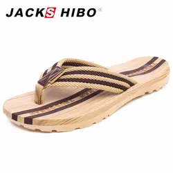 JACKSHIBO/Летние тапочки Для мужчин в полоску Дизайн сандалии-вьетнамки пляжные шлепанцы Повседневное Для мужчин обувь Chaussures Hommes