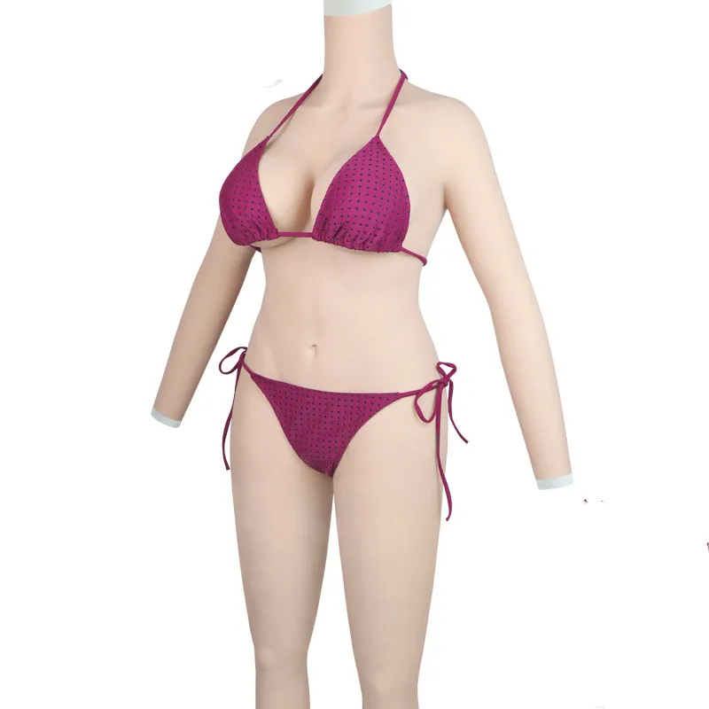 

Roanyer Silicone Breast Forms Shemal Whole Body Suits with Arms Transgender Fake Boobs for Crossdresser Mens Bodysuit