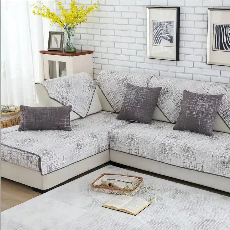 Detail Feedback Questions About 1 Piece Sofa Cover Modern 1 Piece Sofa Cover Modern Brief Brown Beige Printing Soft Slip Resistant Slipcover