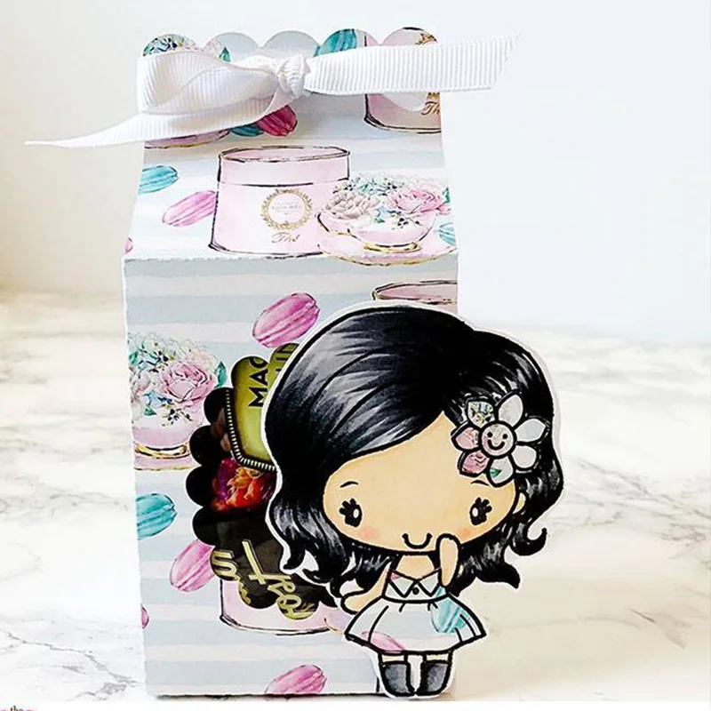 

Smile Girl Flower Transparent Stamp Clear Stamps for DIY Scrapbooking Photo Album Paper Cards Decorative Crafts Supplies 3*4 in