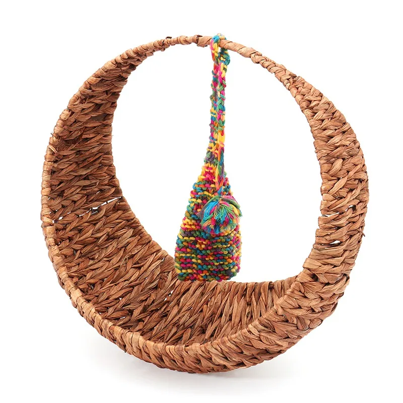 

KiWarm New Handmade Woven Baskets Studio Photography Props For Newborn Baby Multifunction Basket Home Store Decor Woven Crafts