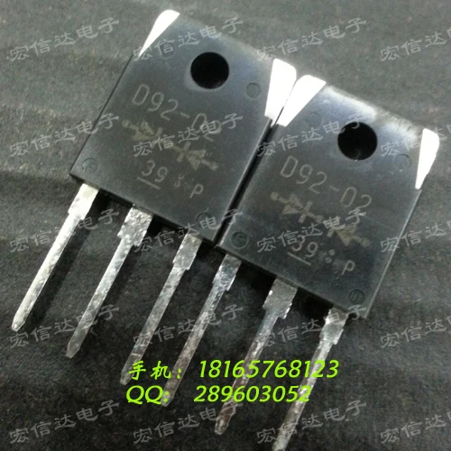 Free shipping 5pcs/lot D92-02 TO-3P fast recovery rectifier diode 20A / 200V new original free shipping 5pcs lot 40cpq100 schottky diode new original