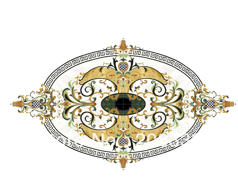 Мраморный медальон с гидроабразивным покрытием|waterjet medallion|marble medallionwaterjet marble medallion