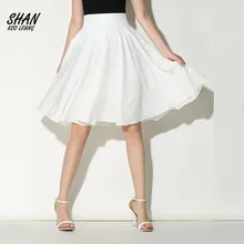 Женские Плиссированные сапоги до колена Длина, оборками Империя миди юбка женская плюс Размеры Высокая Талия Офисная Женская юбка базовые юбки