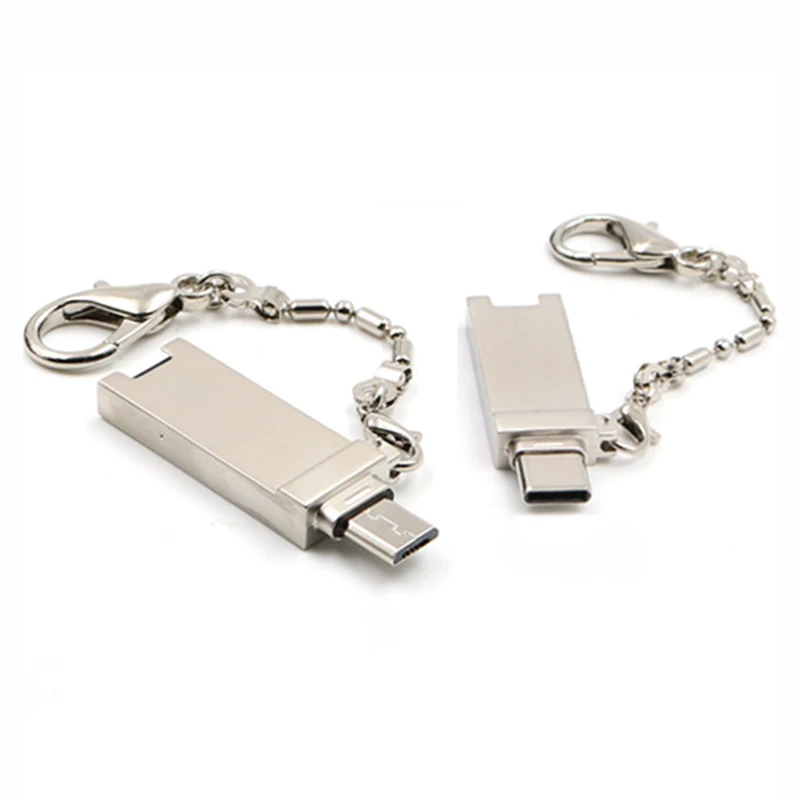 Kebidu мини брелок Тип C Micro USB OTG считыватель карт памяти Адаптер для Micro SD/TF ПК ноутбук компьютер