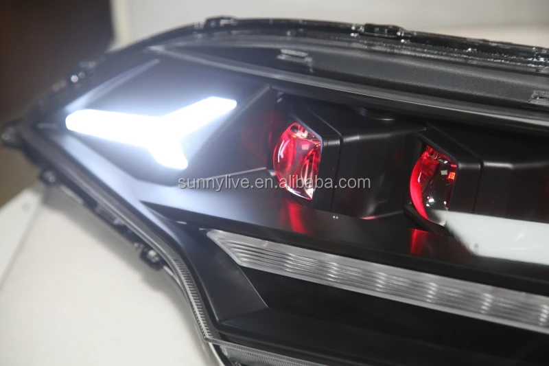 Full led headlight For HONDA for Fit Jazz- year Black Housing JC