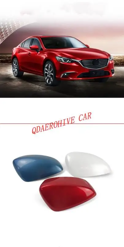 

QDAEROHIVE Side Mirror Covers Caps chrome door mirror cover high quality ABS car styling for Mazda ATENZA 2014-2018