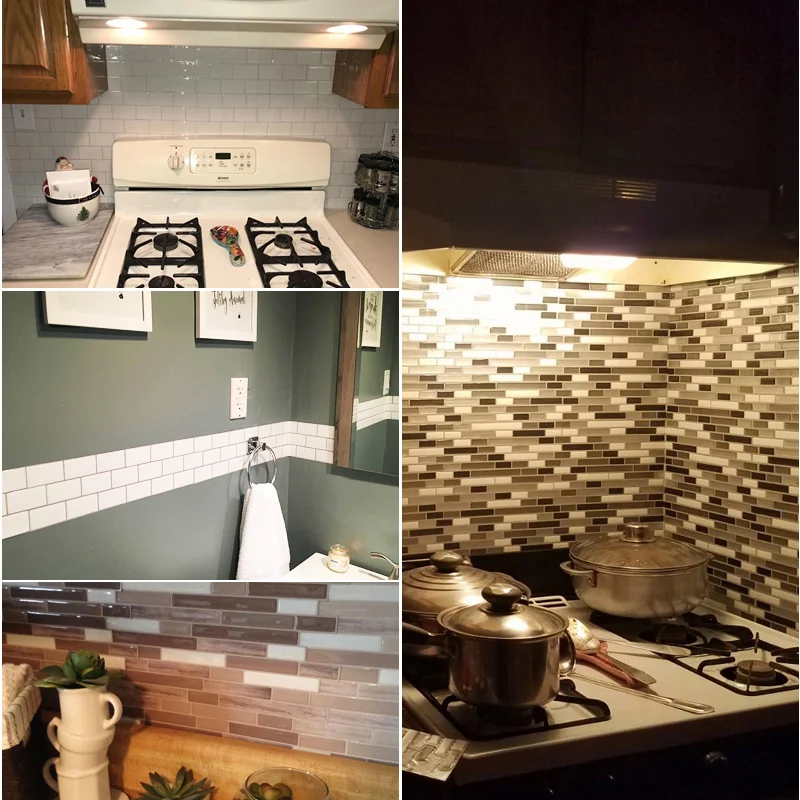 Wall paper 3D Marble Mosaic Peel and Self Wall Stickers Waterproof for DIY Kitchen Bathroom Home Wall Decal Sticker Vinyl 30x30 Wall paper 3D Marble Mosaic Peel and Self Wall Stickers Waterproof for DIY Kitchen Bathroom Home Wall Decal Sticker Vinyl 30x30