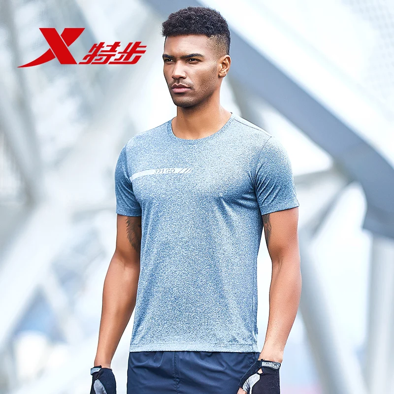 

882229019338 Xtep men's short-sleeved 2019 spring new lightweight round neck pullover running T-shirt sportswear tops