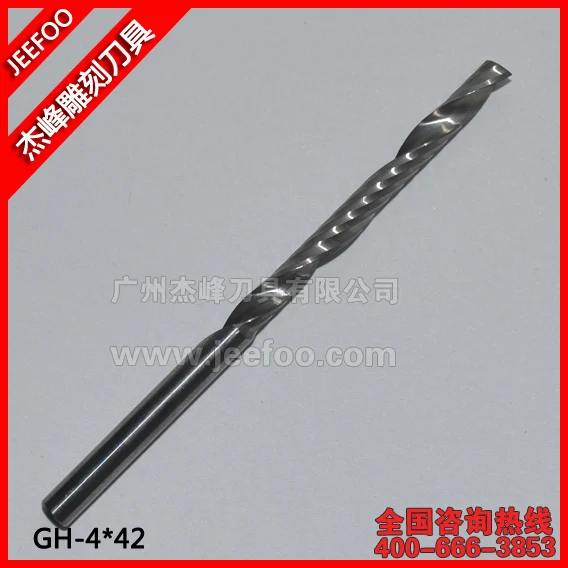 

4*42 One Spiral Flute Bits Tungsten Carbide End Mill Engraving Tool Bits Wood Router Bits Cutting Tool