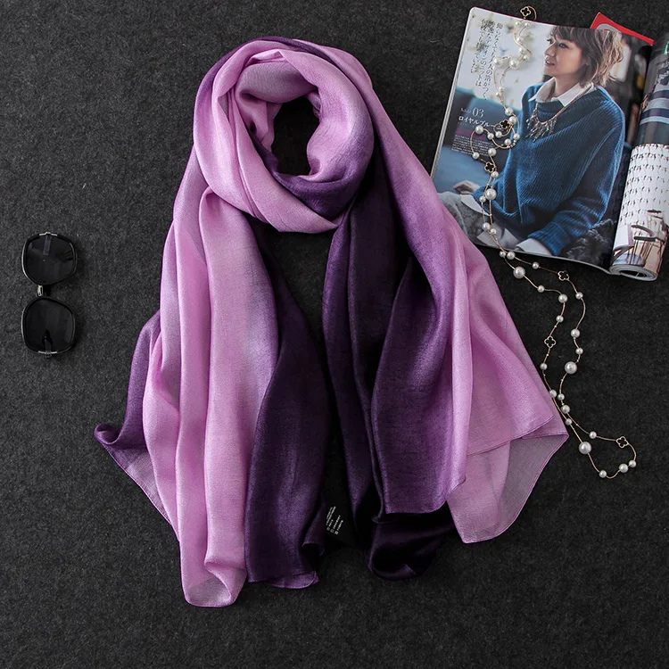 Шелковый шарф, женский шарф из кусков, шифоновая Пляжная накидка, шаль, женский платок, хиджаб, женская шелковая бандана Sjaal