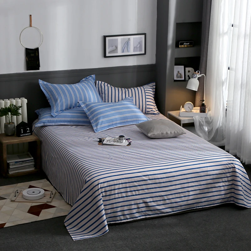 أفضل. WENSD بسيطة نمط المنزل غرفة نوم الفراش مجموعات الدافئة جدا لينة القطن 3/4 قطعة لحاف طقم أغطية السرير غطاء شقة ورقة المخدة