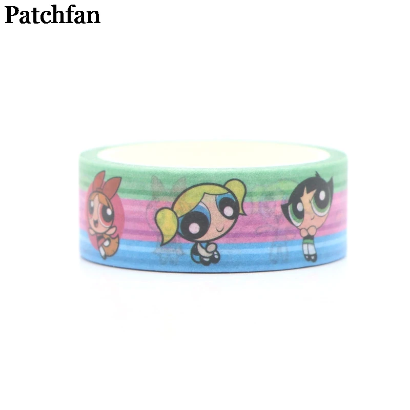 Patchfan Powerpuff девушки косплей малыш мультфильм альбом книга DIY Скрапбукинг клей васи маскирующая лента принт шаблон стикер A2019