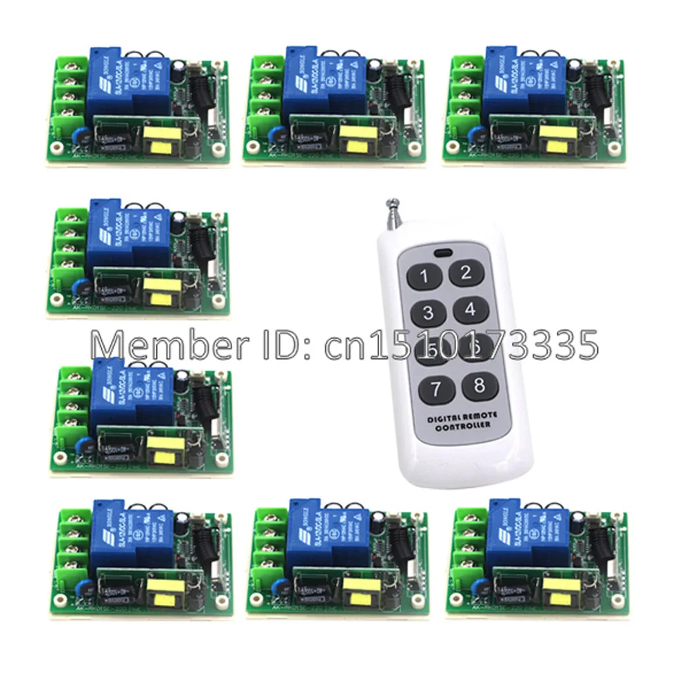 315//433 MHZ 110 V 220 V Commutateur sans fil et récepteur kit apprendre code control on//off