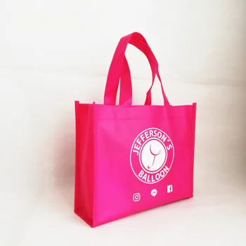 

Small Handled Gift Bags Own Logo Custom Reusable Non Woven Cloth Tote Giveaways Event Party Favor Treat Bag Lipstick Wig Packing