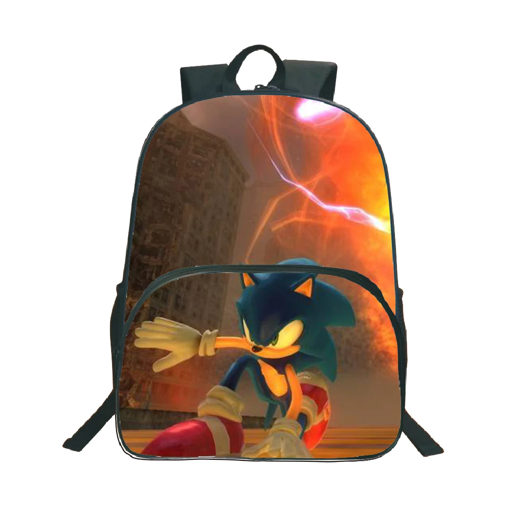 1 Высококачественный школьный рюкзак Sonic the Hedgehog, популярный узор, рюкзак для ноутбука, повседневные сумки для мальчиков и девочек - Цвет: 1