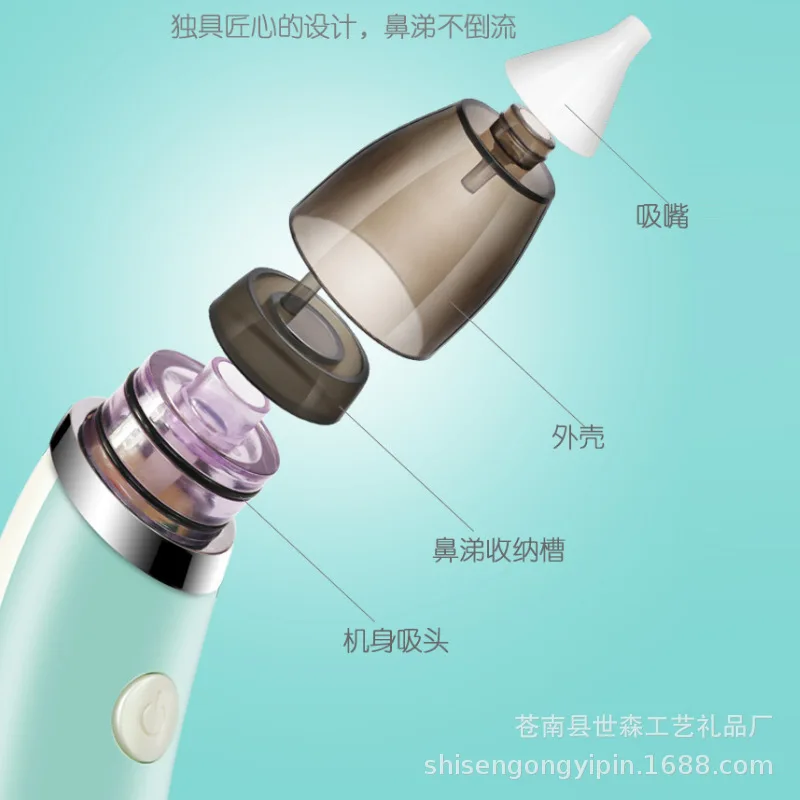 Baby Nasal Aspirator Nose Cleaner Electric Safe Hygienic With 2 Sizes Of Nose Tips And Oral Snot Sucker For Newborns Boy Girls