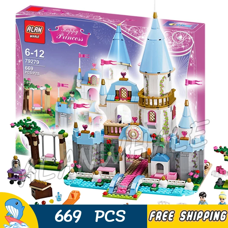 

669pcs Cinderella Romantic Castle Princess Friend 25006 Model Building Kit Blocks Bricks Sets Children Toys Compatible With Lego